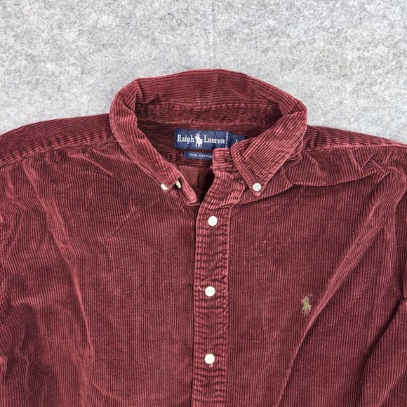 Ralph Lauren Men's Corduroy Shirt - Deep Red - Picture 3 of 7